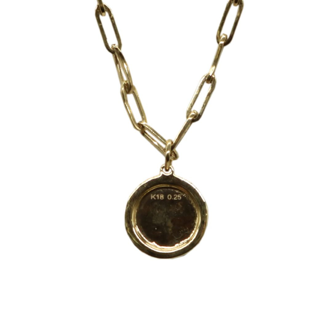 ORIGINAL JEWELRY <br>【オリジナルジュエリー】<br>K18YG D0.25ct<br>ダイヤモンド メダルネックレス<br>【NEW】
