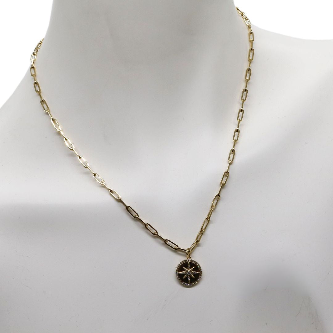 ORIGINAL JEWELRY <br>【オリジナルジュエリー】<br>K18YG D0.25ct<br>ダイヤモンド メダルネックレス<br>【NEW】