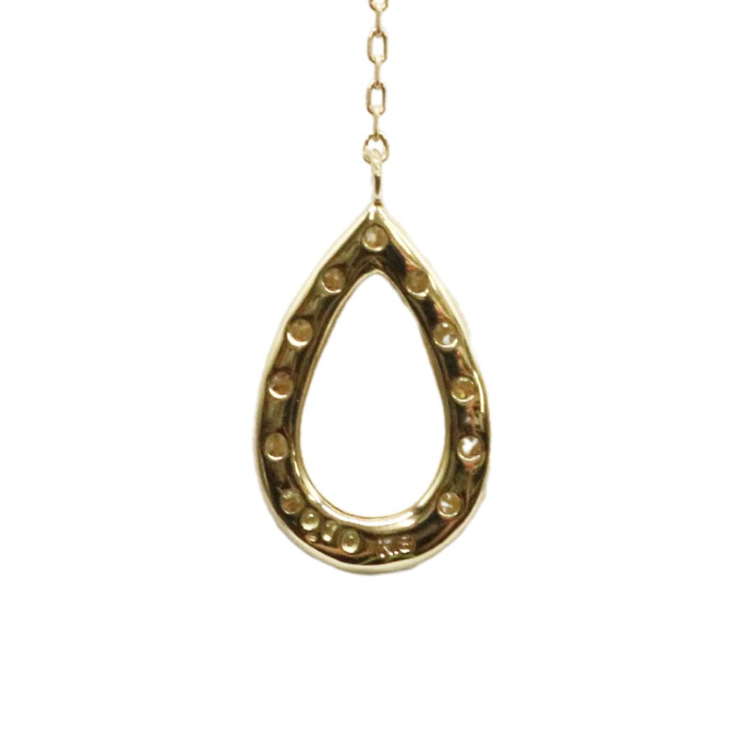 ORIGINAL JEWELRY<br>【オリジナルジュエリー】<br>K18YG/D0.10tc/D0.10ct<br>Yライン ドロップ<br>ダイヤモンド ペンダント<br>【NEW】