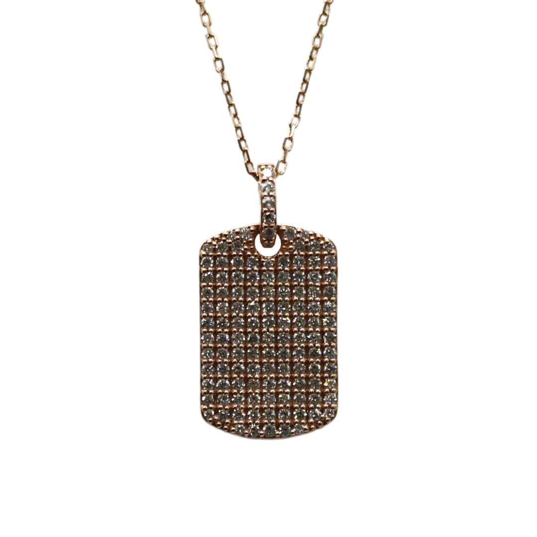 ORIGINAL JEWELRY<br>【オリジナルジュエリー】<br>K18PG/D0.840ct<br>プレートダイヤモンド <br>ペンダント Lサイズ<br>【NEW】