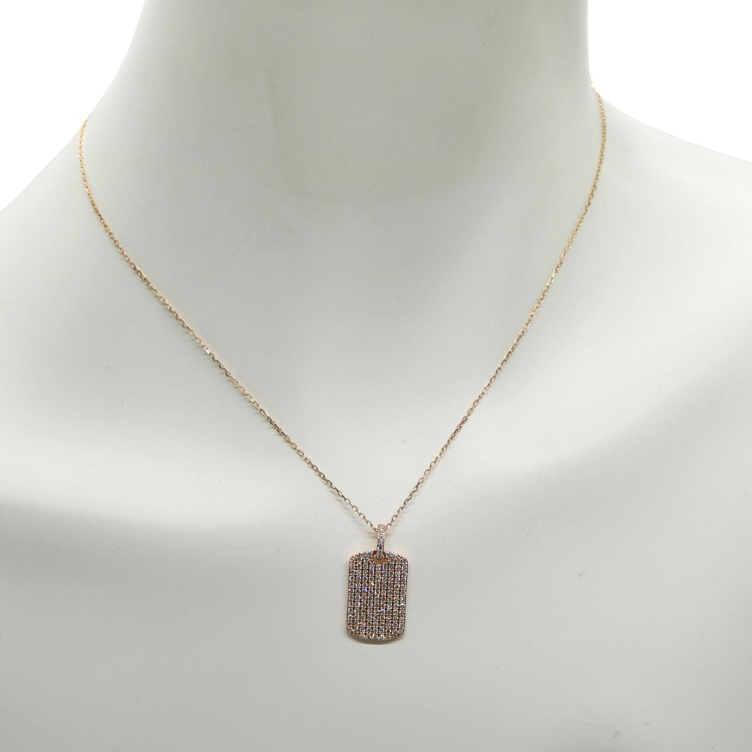 ORIGINAL JEWELRY<br>【オリジナルジュエリー】<br>K18PG/D0.840ct<br>プレートダイヤモンド <br>ペンダント Lサイズ<br>【NEW】