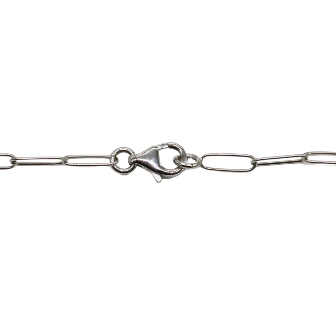 ORIGINAL JEWELRY <br>【オリジナルジュエリー】<br>K18WG D0.39ct<br>ダイヤモンド<br> ペーパークリップネックレス<br>【NEW】