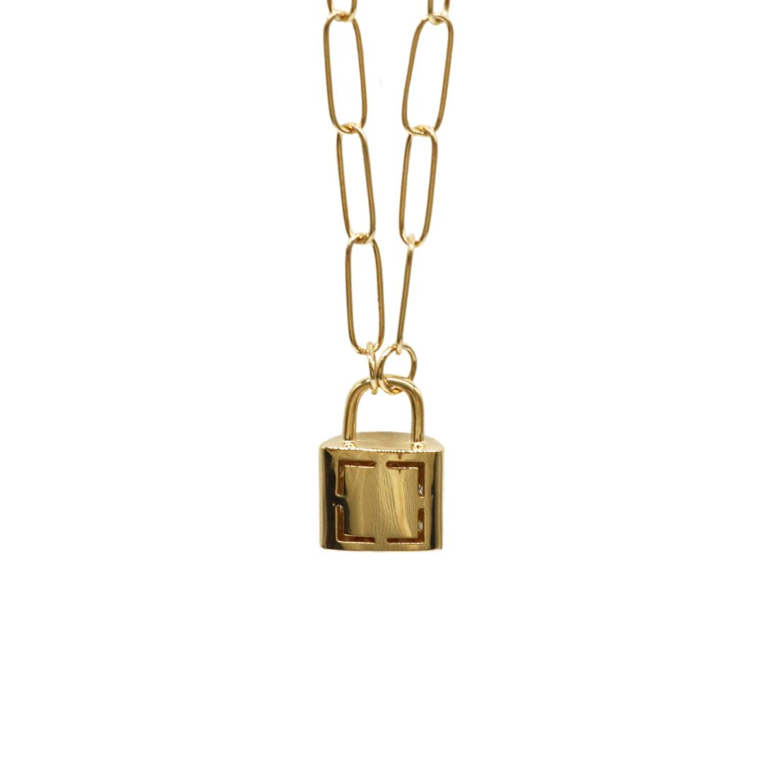 ORIGINAL JEWELRY<br>【オリジナルジュエリー】<br>K18YG/D0.37ct<br>パドロックダイヤモンド ペンダント<br>【NEW】