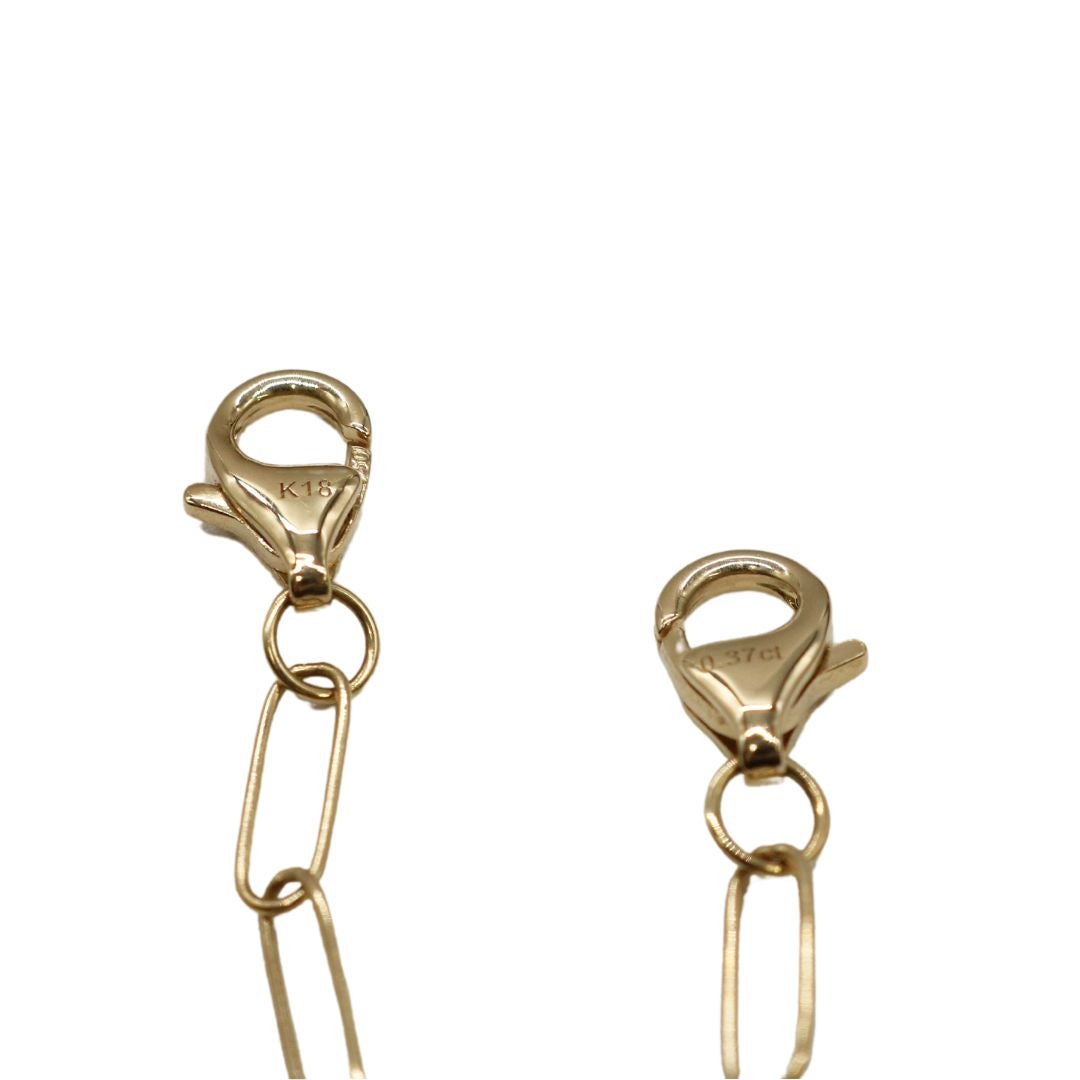 ORIGINAL JEWELRY<br>【オリジナルジュエリー】<br>K18YG/D0.37ct<br>パドロックダイヤモンド ペンダント<br>【NEW】