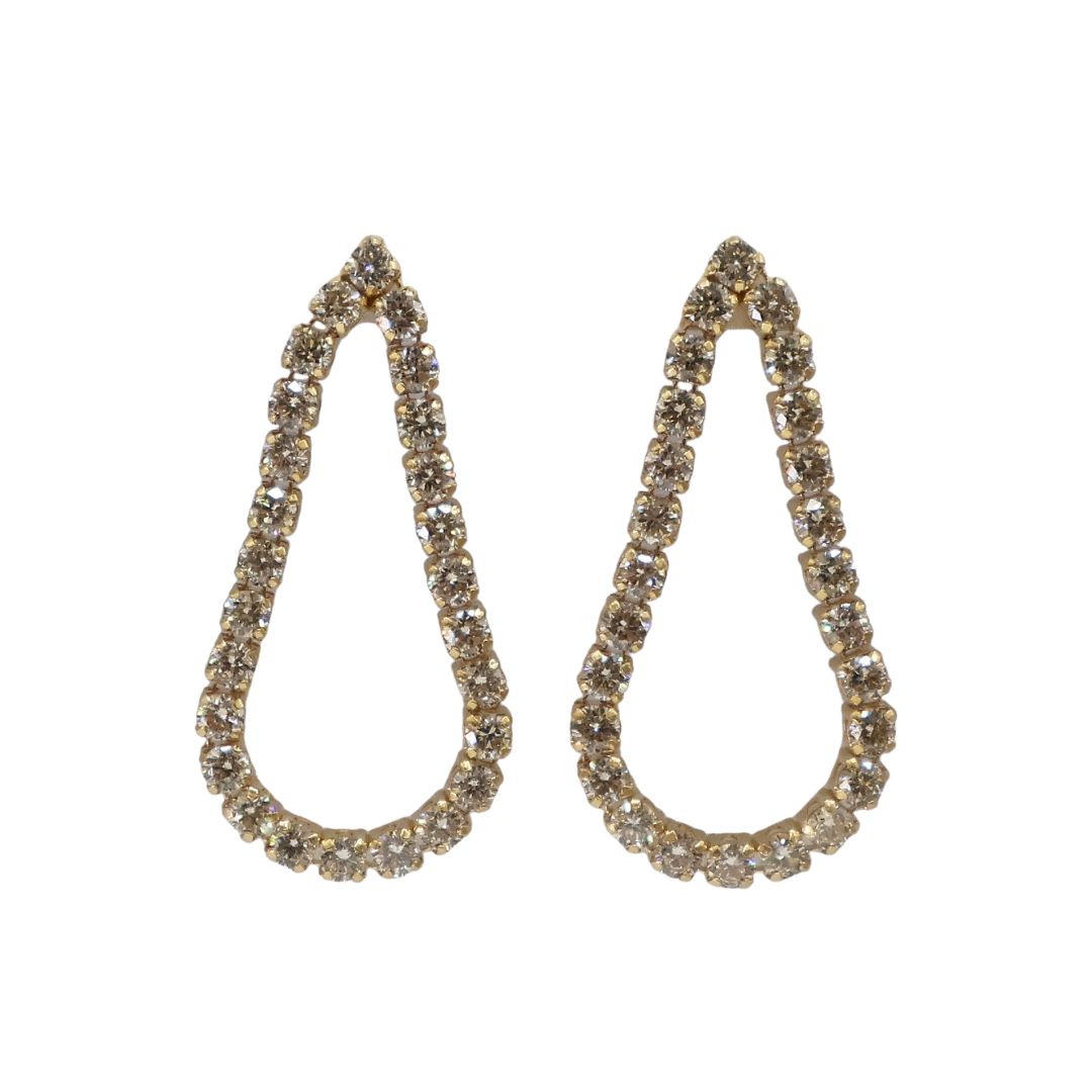 K18YG D2.00ct<br>ダイヤモンド テニスピアス<br>【NEW】