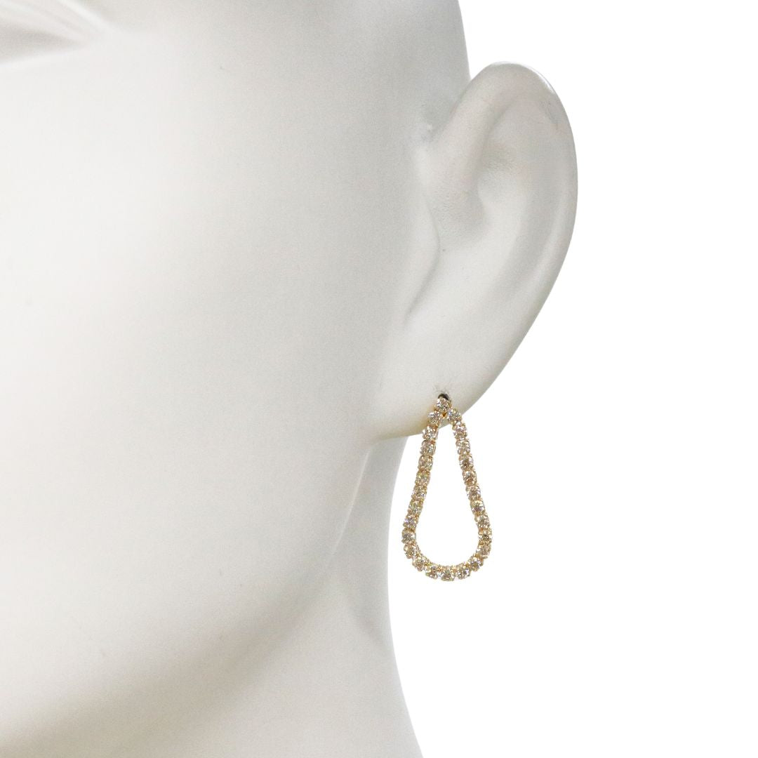 K18YG D2.00ct<br>ダイヤモンド テニスピアス<br>【NEW】