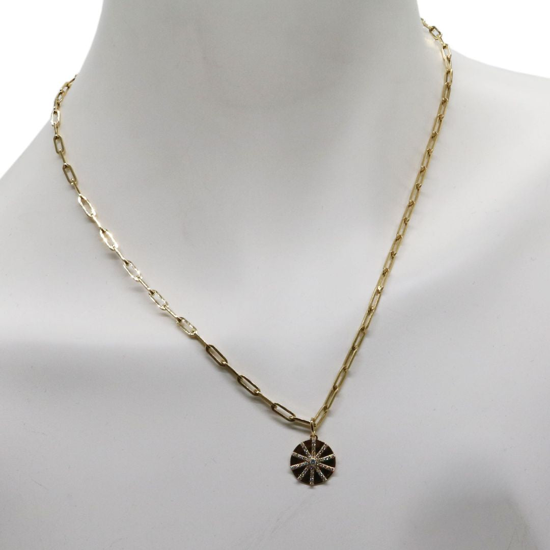 ORIGINAL JEWELRY <br>【オリジナルジュエリー】<br>K18YG D0.25ct<br>ダイヤモンド メダルネックレス<br>【NEW】
