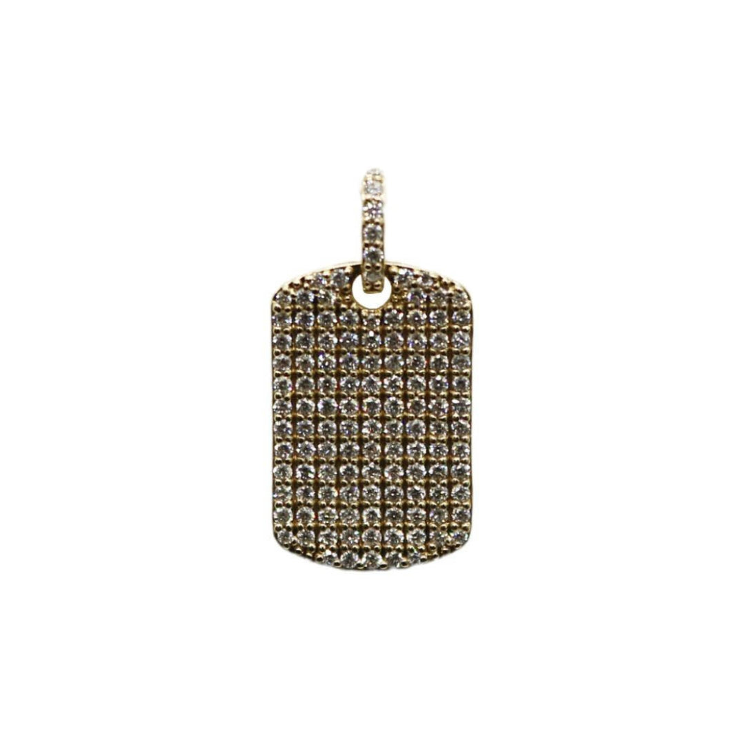 K18YG/D0.86ct<br>プレートダイヤモンド<br> ペンダントトップ Lサイズ<br>【NEW】