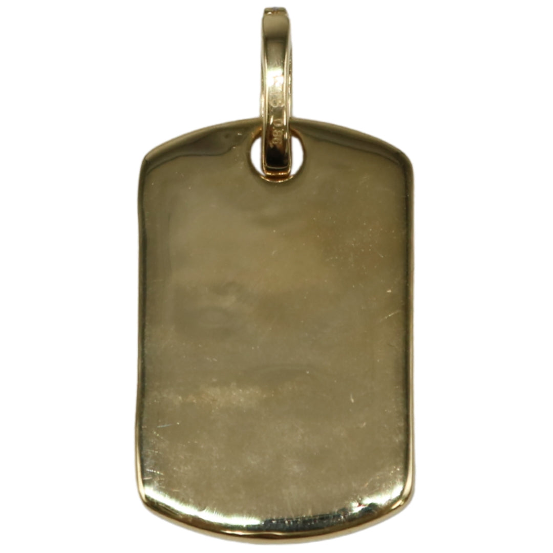 K18YG/D0.86ct<br>プレートダイヤモンド<br> ペンダントトップ Lサイズ<br>【NEW】