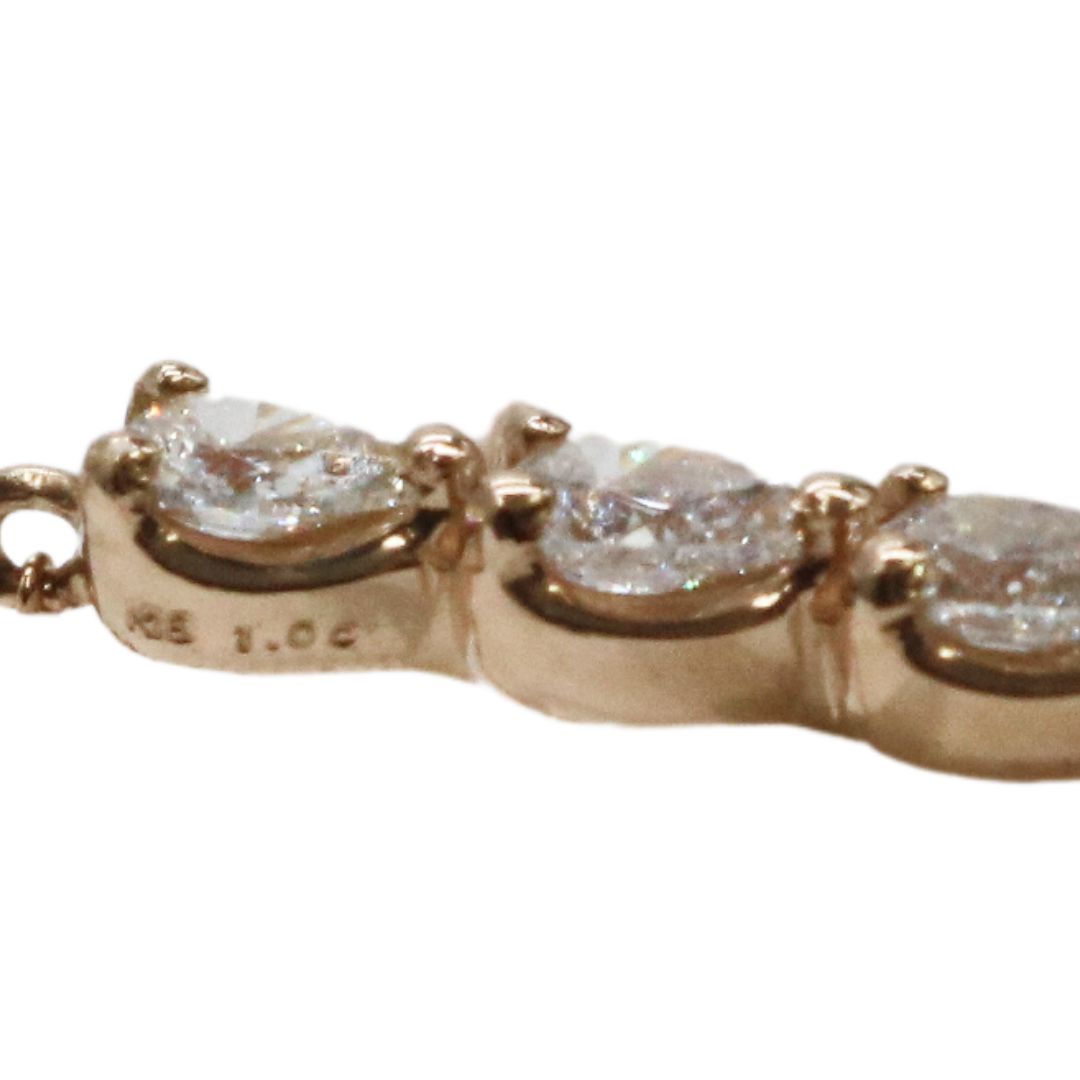 ORIGINAL JEWELRY<br>【オリジナルジュエリー】<br>K18PG/D1.06ct<br>V字ダイヤモンド ペンダント Lサイズ<br>【NEW】