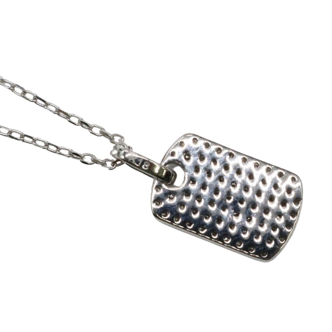 ORIGINAL JEWELRY<br>【オリジナルジュエリー】<br>K18WG/D0.32ct<br>プレートダイヤモンド ペンダント Mサイズ<br>【NEW】