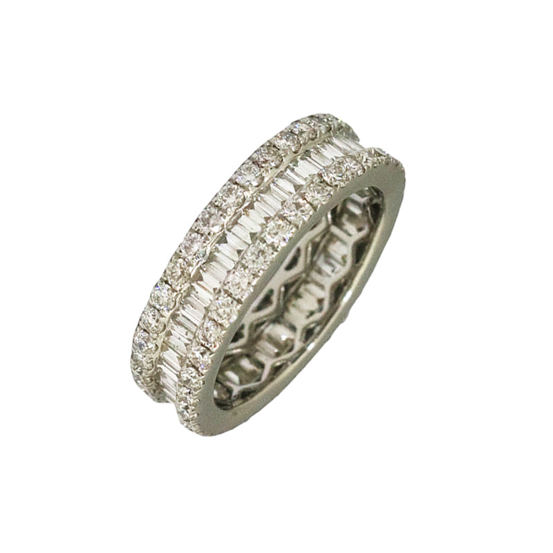 PT900/D2.75ct<BR>バゲットダイヤモンドリング<BR>【NEW】