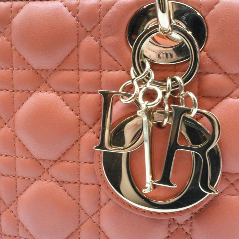 DIOR【ディオール】<br>レディディオール　スモール<br>ラムスキン【USED】