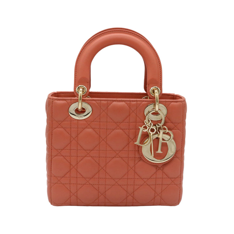DIOR【ディオール】<br>レディディオール　スモール<br>ラムスキン【USED】
