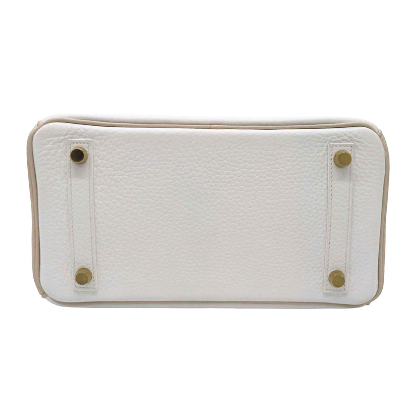 バーキン25 パーソナルオーダー<br>トゴ<br>ホワイト×ベージュ/マットゴールド金具<br>【NEW】