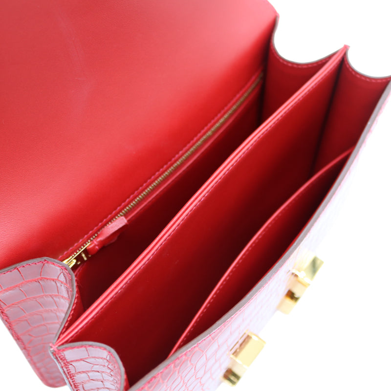 HERMES【エルメス】<br>コンスタンス 24<br>ポロサス<br>レッド/GD金具<br>【NEW】
