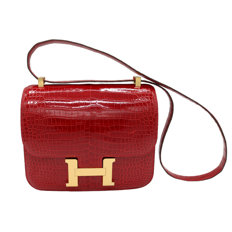 HERMES【エルメス】<br>コンスタンス 24<br>ポロサス<br>レッド/GD金具<br>【NEW】