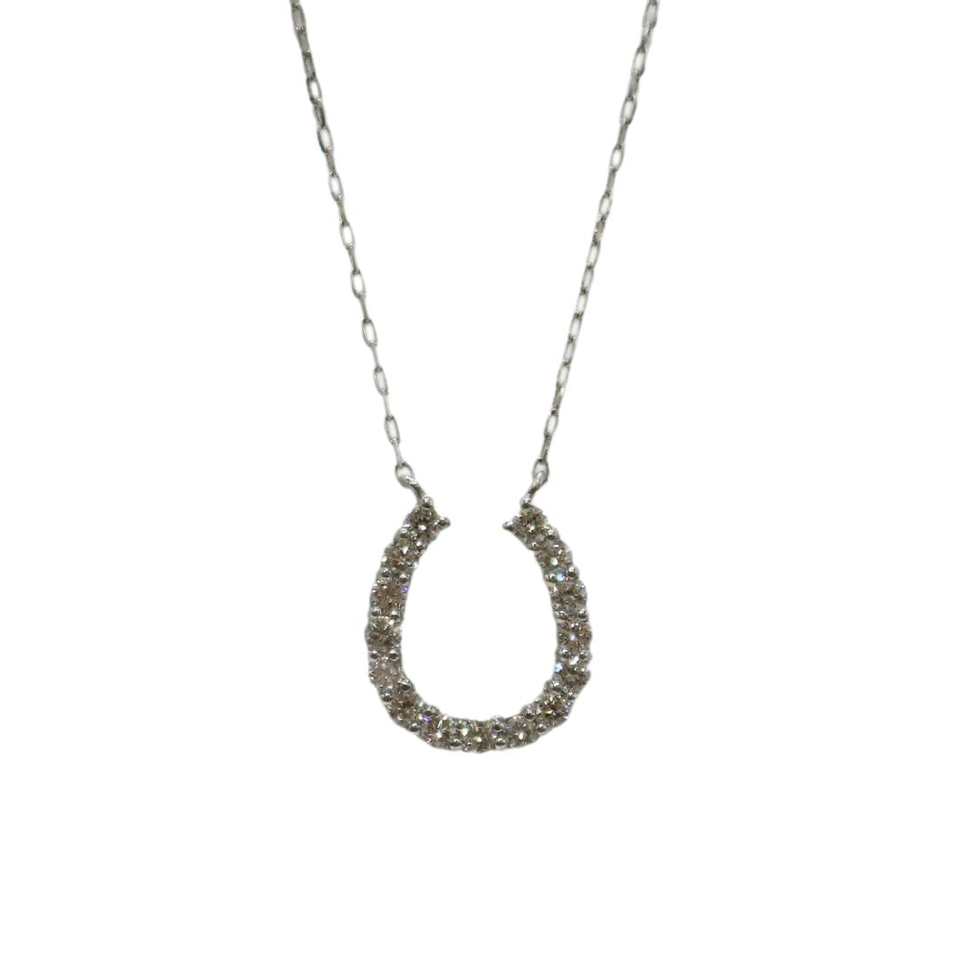 PT850/950 D0.20ct<br>馬蹄ダイヤモンド ネックレス<br>【NEW】