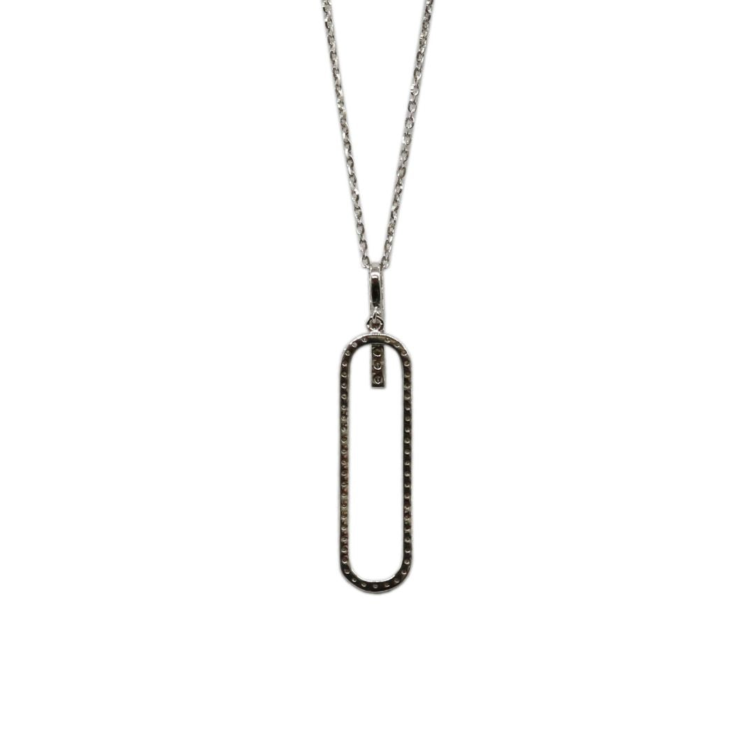 K18WG/D0.25ct<br>クリップ ダイヤモンドネックレス<br>【NEW】