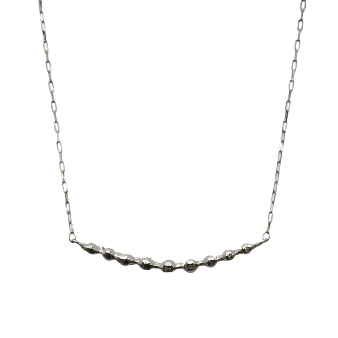 PT850/900 D0.10ct<br>ダイヤモンド アーチネックレス<br>【NEW】