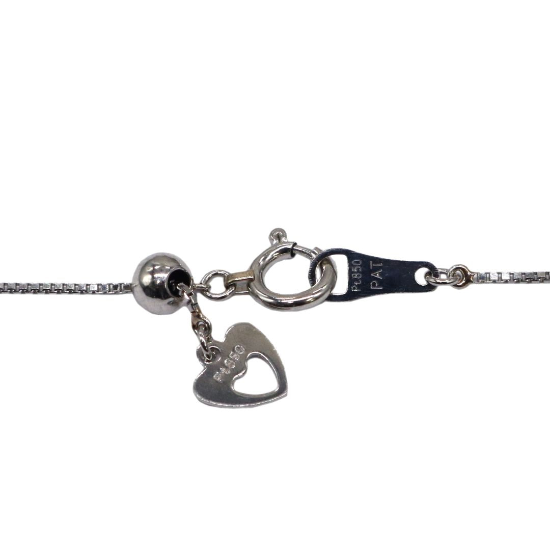ORIGINAL JEWELRY<br>【オリジナルジュエリー】<br>PT900/850/D1.002ct<br>三連 ダイヤモンド ネックレス<br>【NEW】