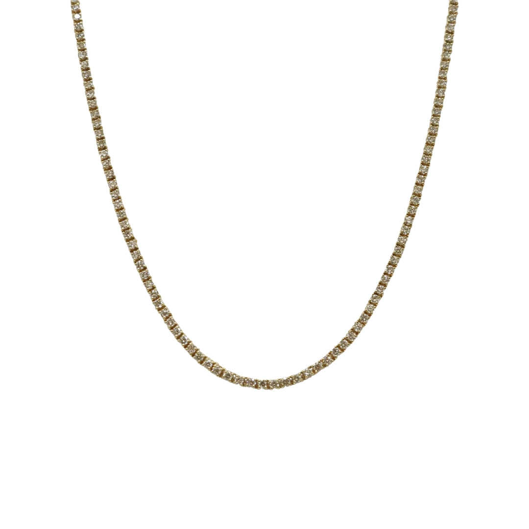 K18YG D3.00ct<br>ダイヤモンド テニスネックレス<br>【NEW】