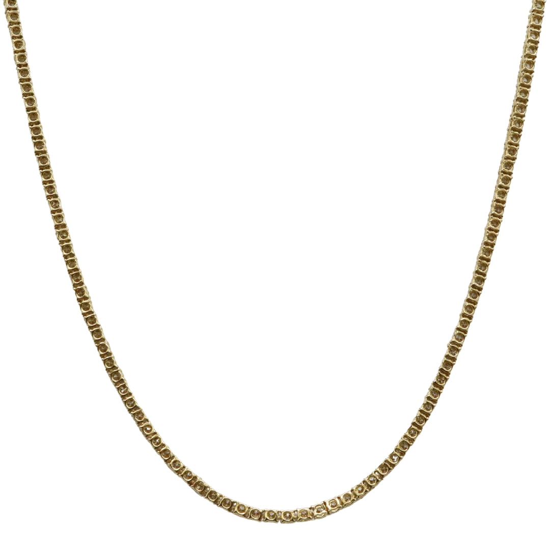 K18YG D3.00ct<br>ダイヤモンド テニスネックレス<br>【NEW】