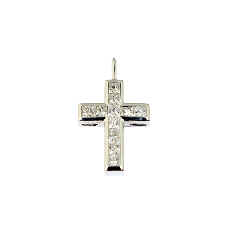 ORIGINAL JEWELRY<br>【オリジナルジュエリー】<br>K18WG D0.54ct<BR>クロス<BR>ダイヤモンドトップ<BR>【NEW】