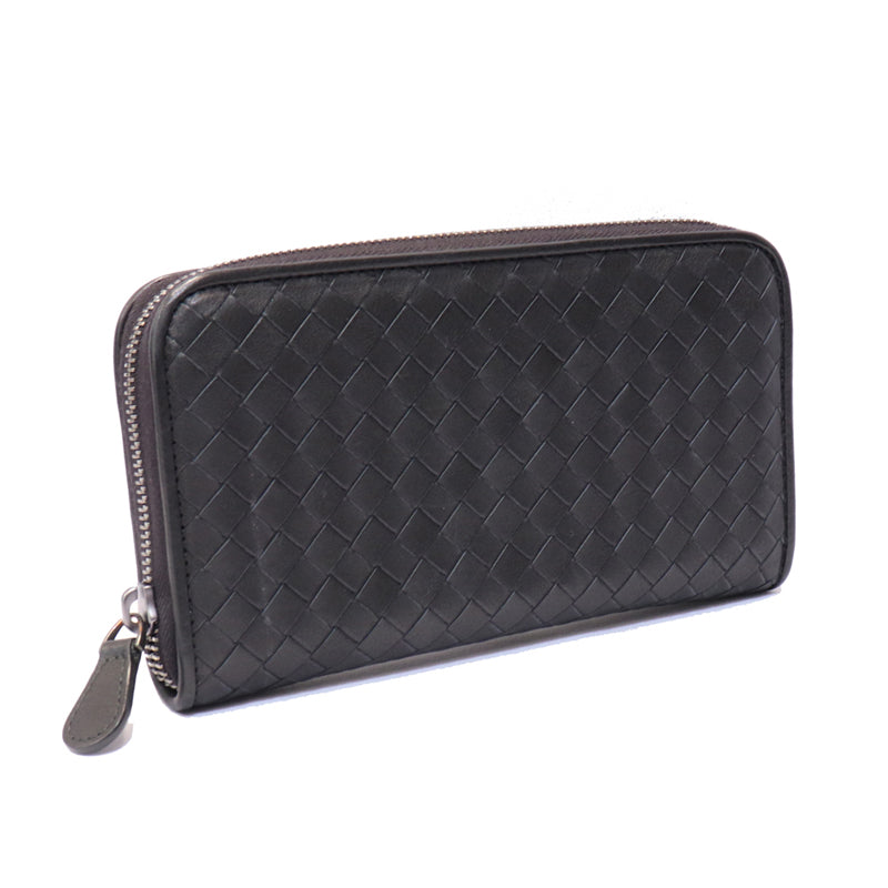 BOTTEGA VENETA　ボッテガヴェネタ　ウォッシュド ビンテージ ネロ　ラウドファスナー長財布【中古】