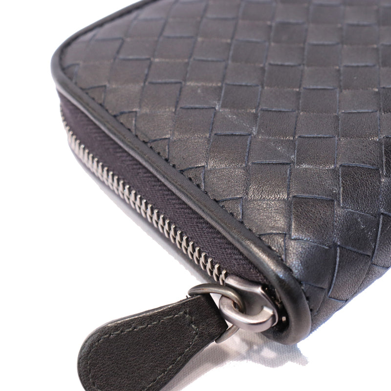 BOTTEGA VENETA　ボッテガヴェネタ　ウォッシュド ビンテージ ネロ　ラウドファスナー長財布【中古】
