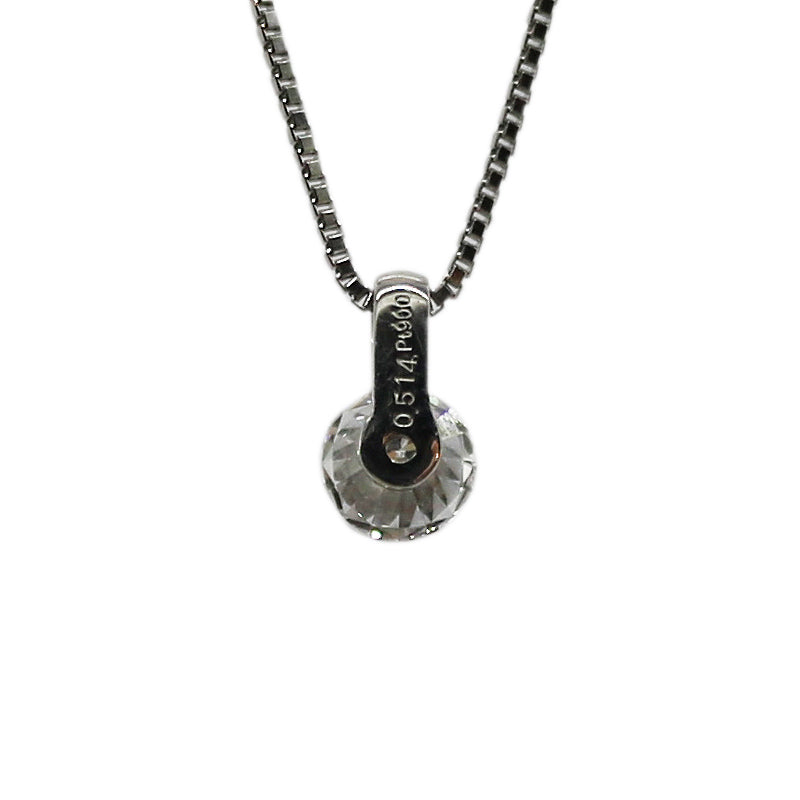 PT900/PT850/D0.514ct　プラチナ　一粒ダイヤモンド ペンダント