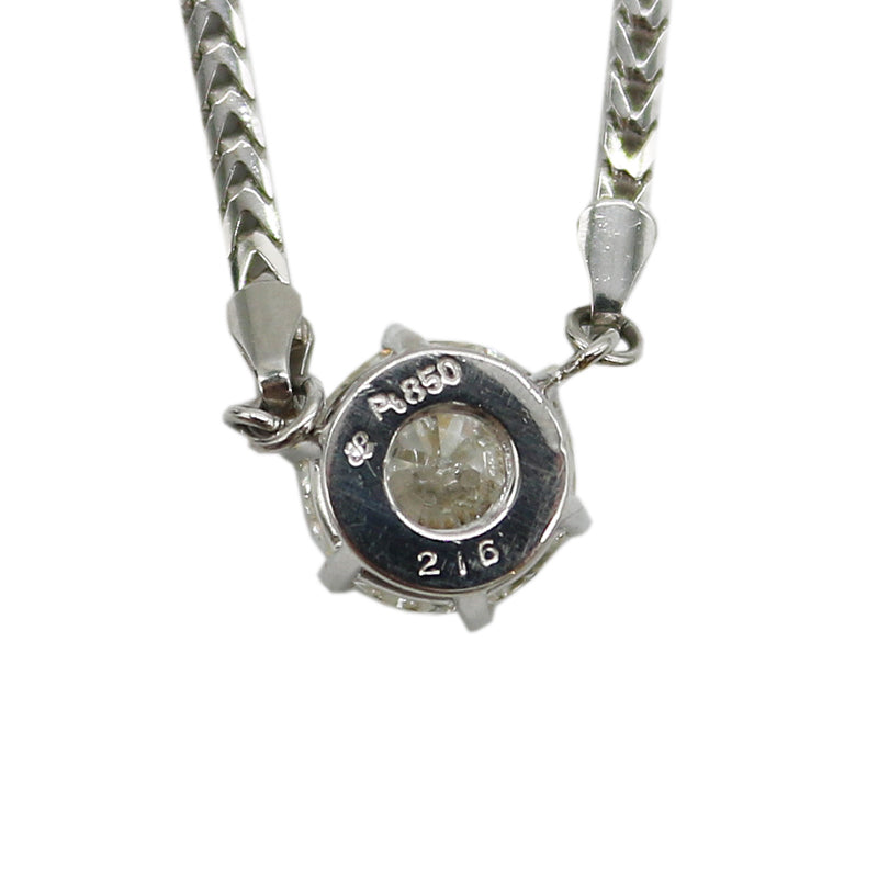 ぐ*り様 遺品整理 Pt850 D 0.45 ネックレス 一粒ダイヤ 一粒ダイヤモンド