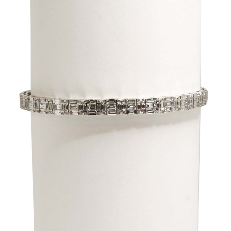 K18WG D2.80ctホワイトゴールド ダイヤモンド バングル