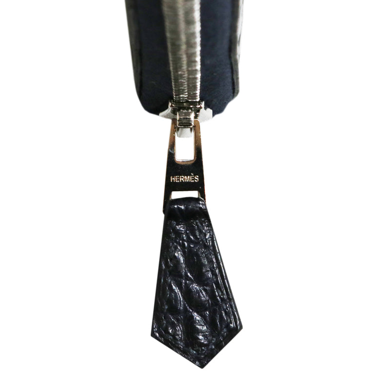 HERMES　エルメス　アリゲーター　アザップロング　ブラック/SV金具【新品】
