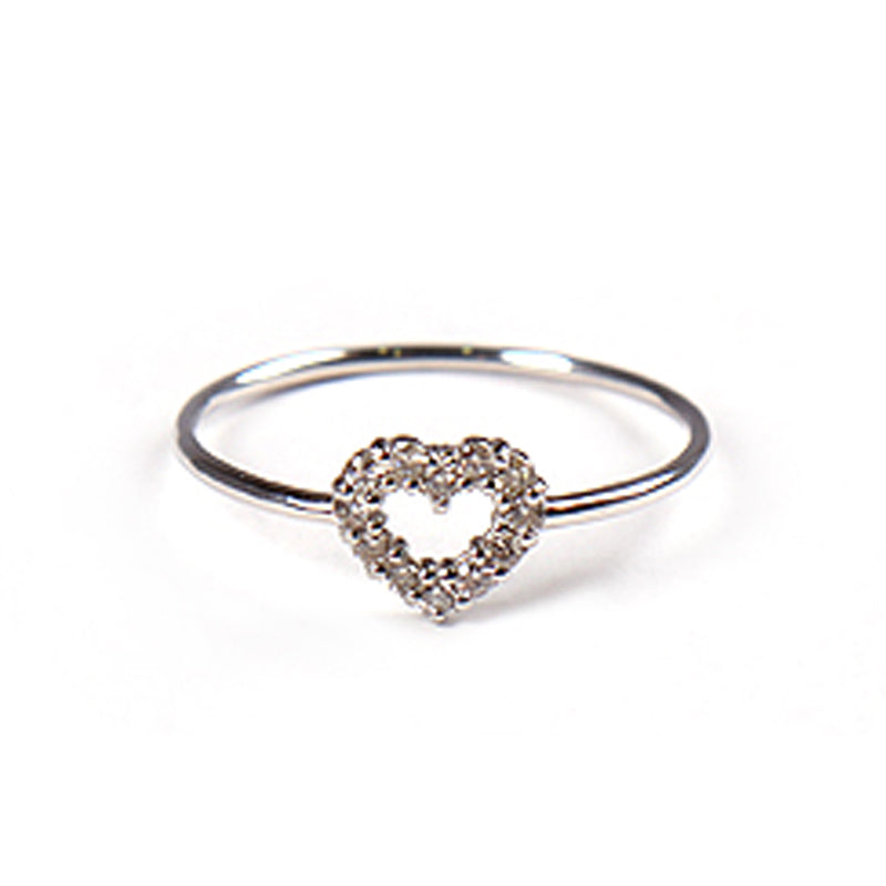 PT900/D0.10ct　ダイヤモンド　ハートリング【未使用品】