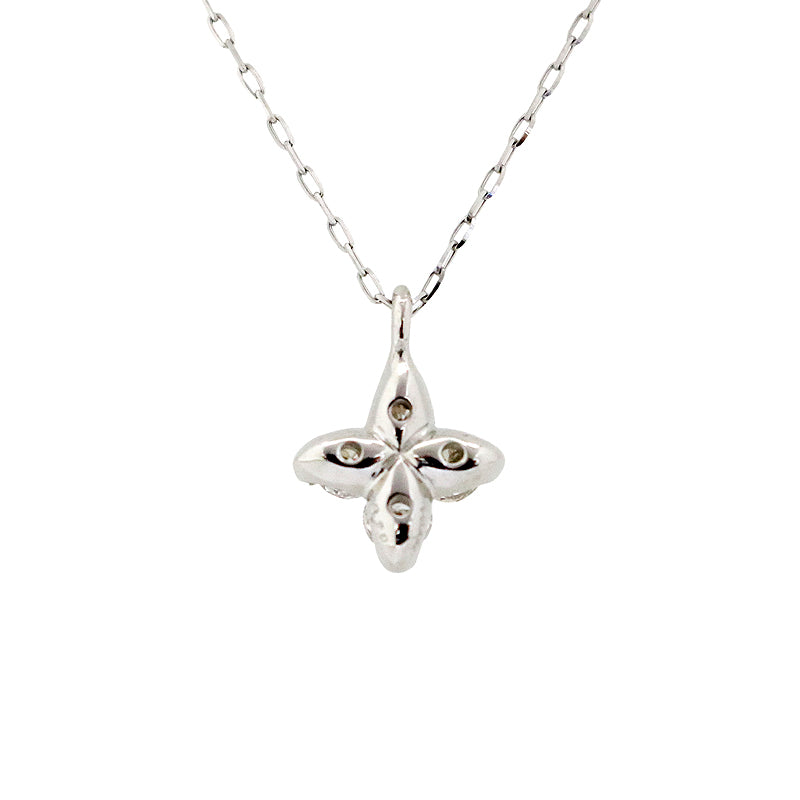 PT900/PT850/D0.20ct<BR> フラワーモチーフ<BR>ダイヤモンドペンダント<BR>【NEW】