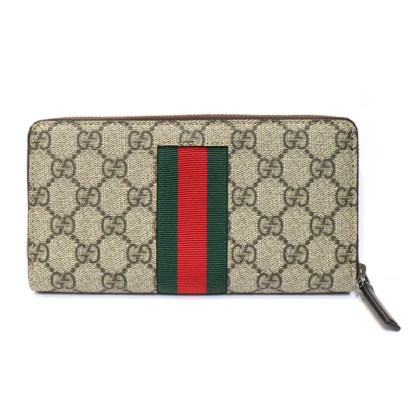 GUCCI　グッチ　GGスプリーム　BEEラウンドファスナー　長財布　408831【未使用品】
