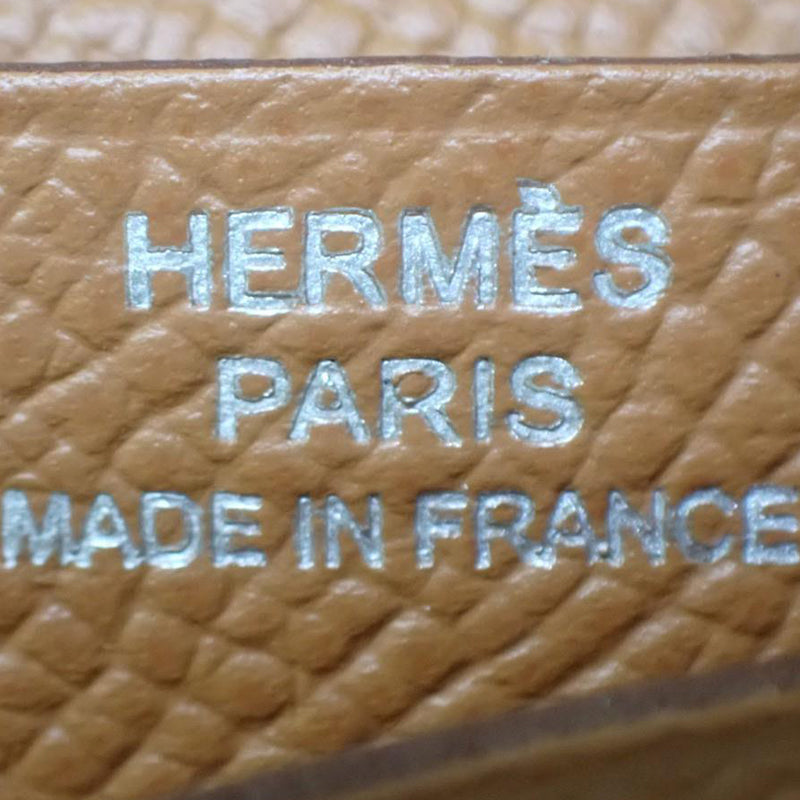 HERMES エルメス ベアンコンパクト ヴォーエプソン ゴールド シルバー金具