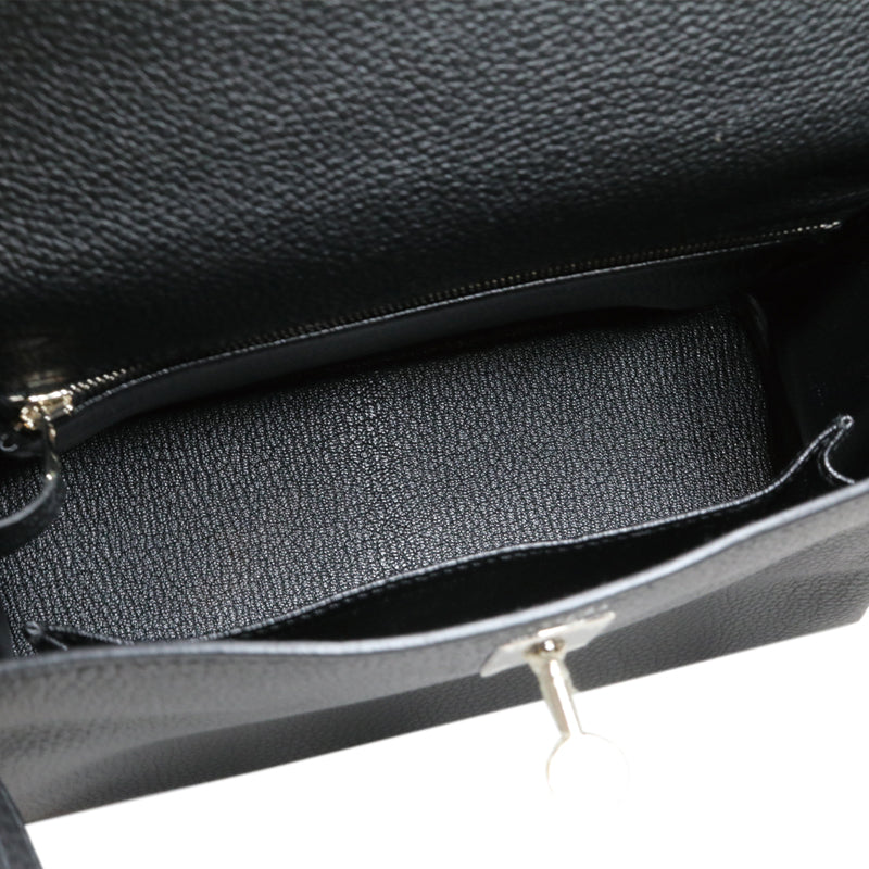 HERMES エルメス ケリー25 ブラック シルバー金具 トゴ 未使用品