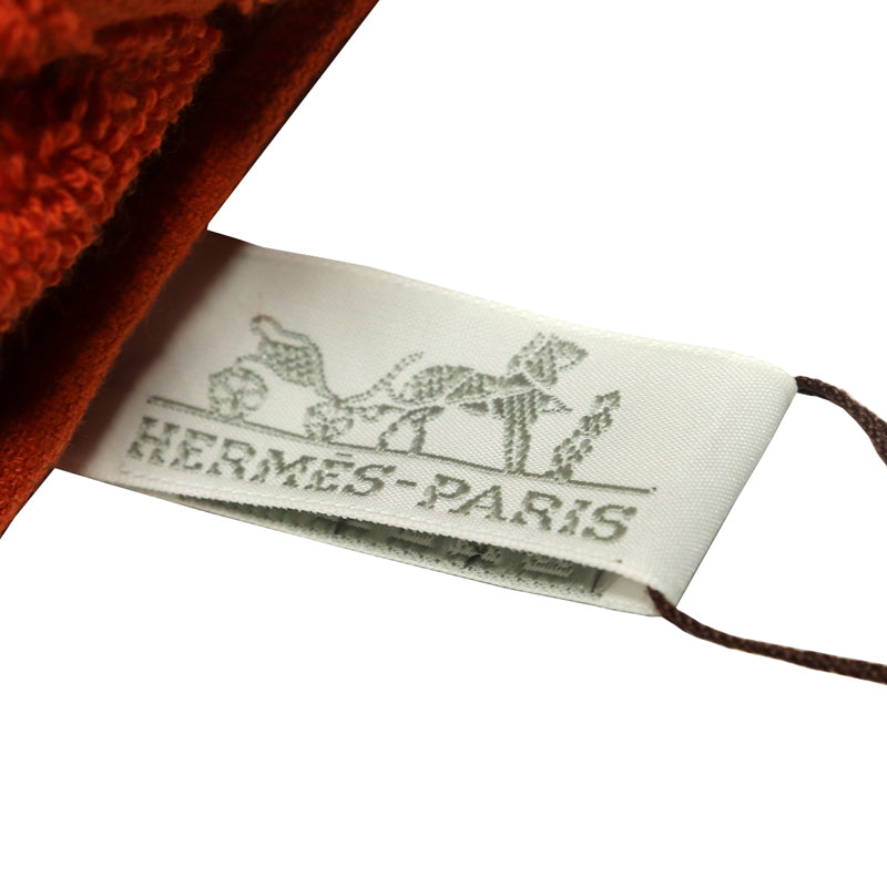 Hermès エルメス 綿100% ラビリンス タオル オレンジ 【新品】