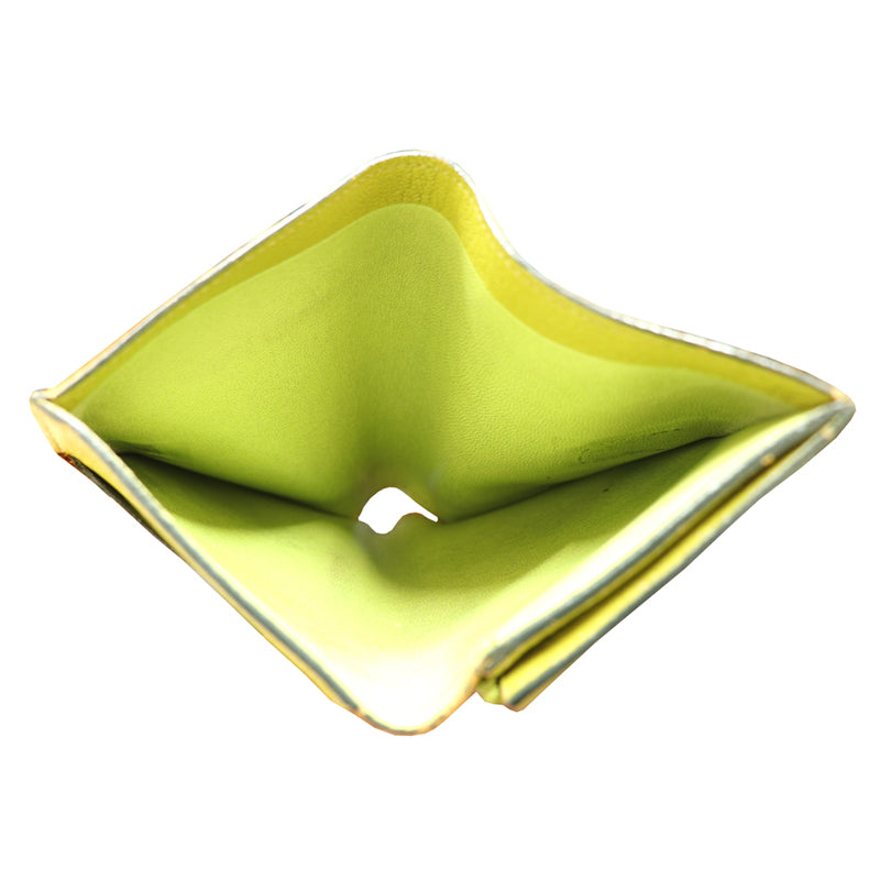 エルメス　ジュラ　ヴェールクリュ/シルバー金具　二つ折り財布
