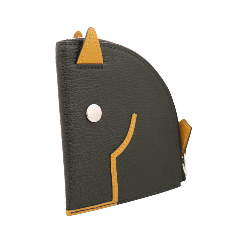 エルメス　シェーブル　パドック ウォレット　ノワール　シルバー金具【未使用品】