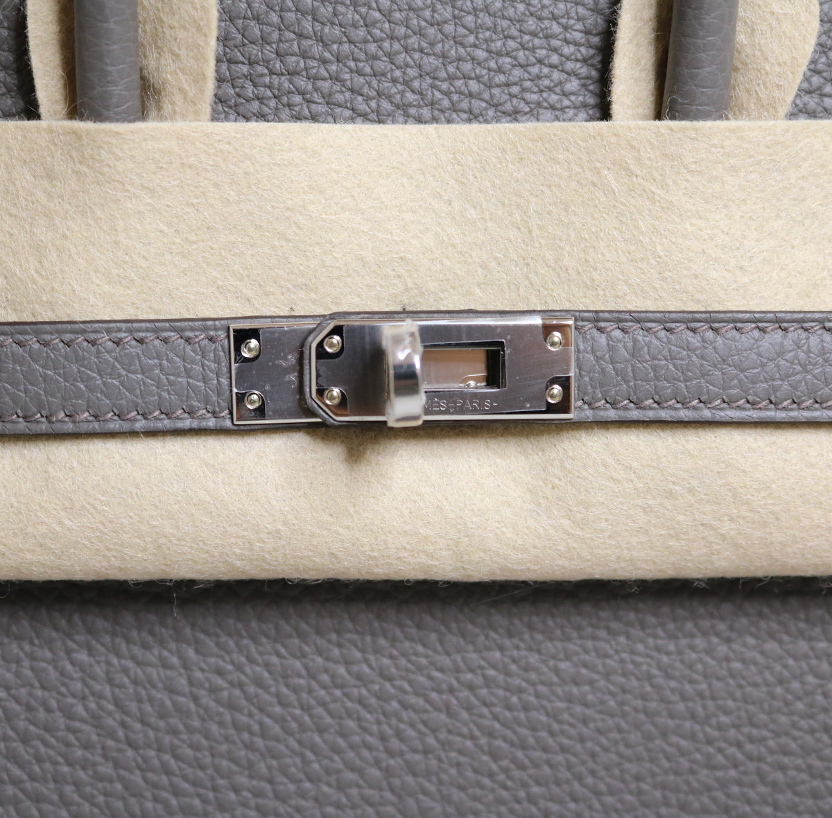 HERMES　エルメス　トゴ　バーキン25　エタン/SV金具【新品】