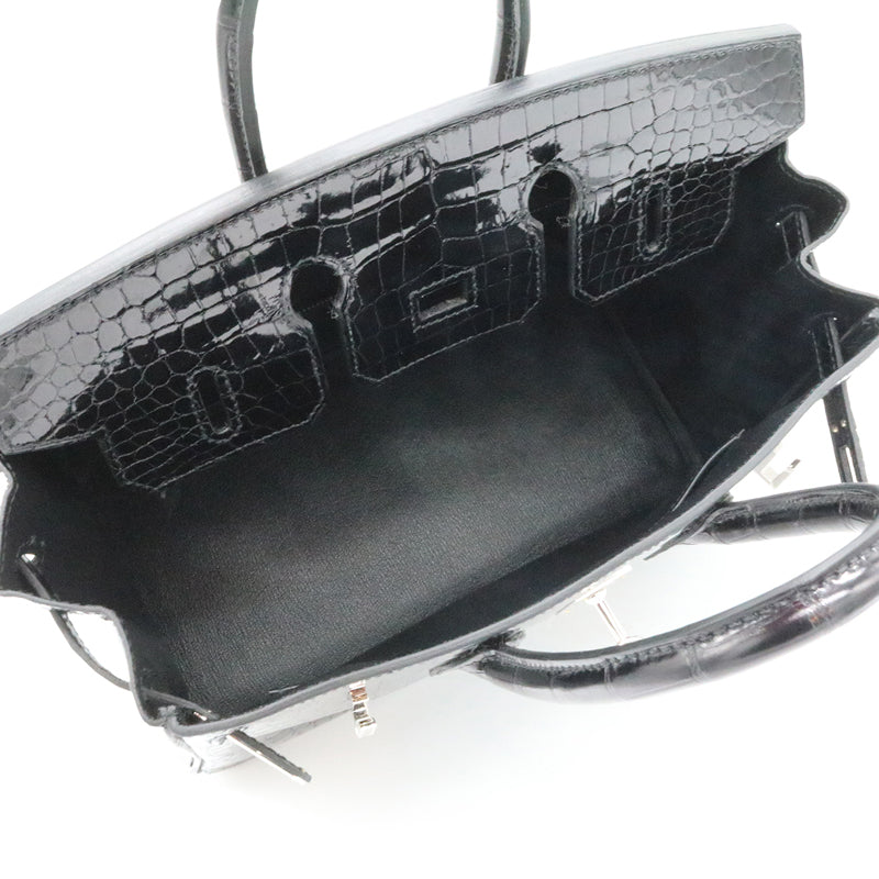 エルメス　バーキン25　ポロサス　ブラック　シルバー金具