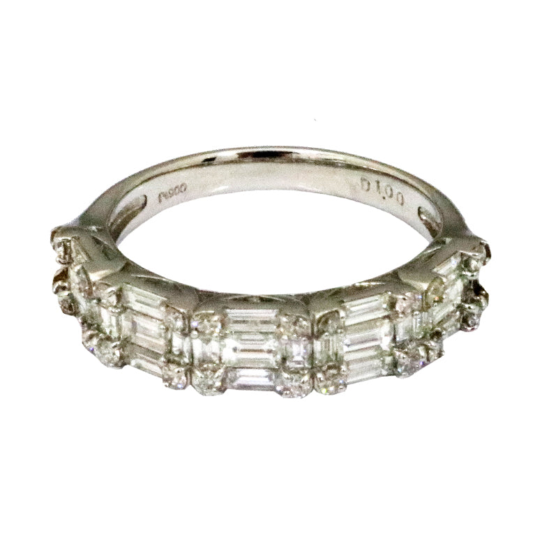 PT900/D1.00ct　バゲットダイヤモンド　リング【新品】