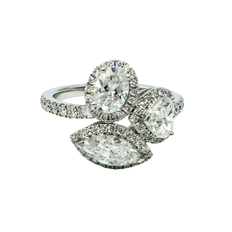 PT950/D0.55ct, ハート/マーキス/オーバルカット, ダイヤモンドリング, 【NEW】 【新品】 Pt950 D 0.449ct ハート ダイヤ リング