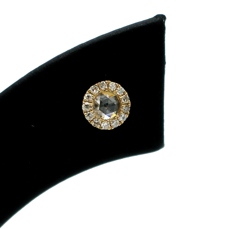 K18WG　D0.240ct　ダイヤモンド　デザインピアス