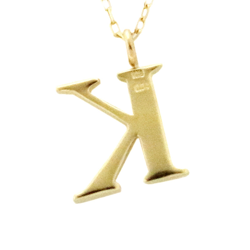 K18YG/D0.04ct　イニシャル「K」　ダイヤモンドペンダント【新品】