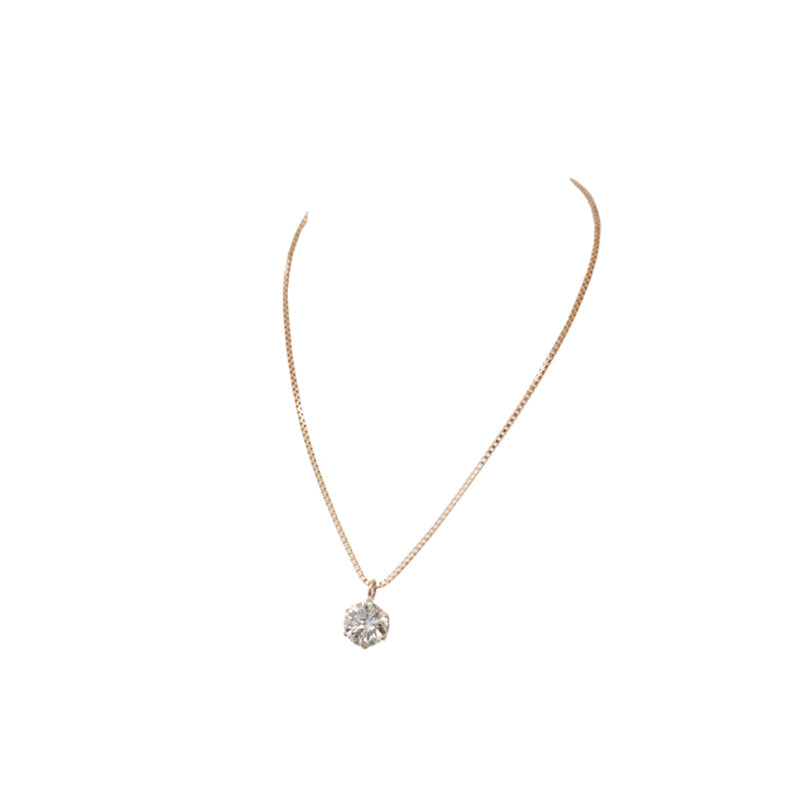 ORIGINAL JEWELRY<br>【オリジナルジュエリー】<br>K18PG/D0.3ct<BR>一粒<BR>ダイヤモンドペンダント<BR>【NEW】