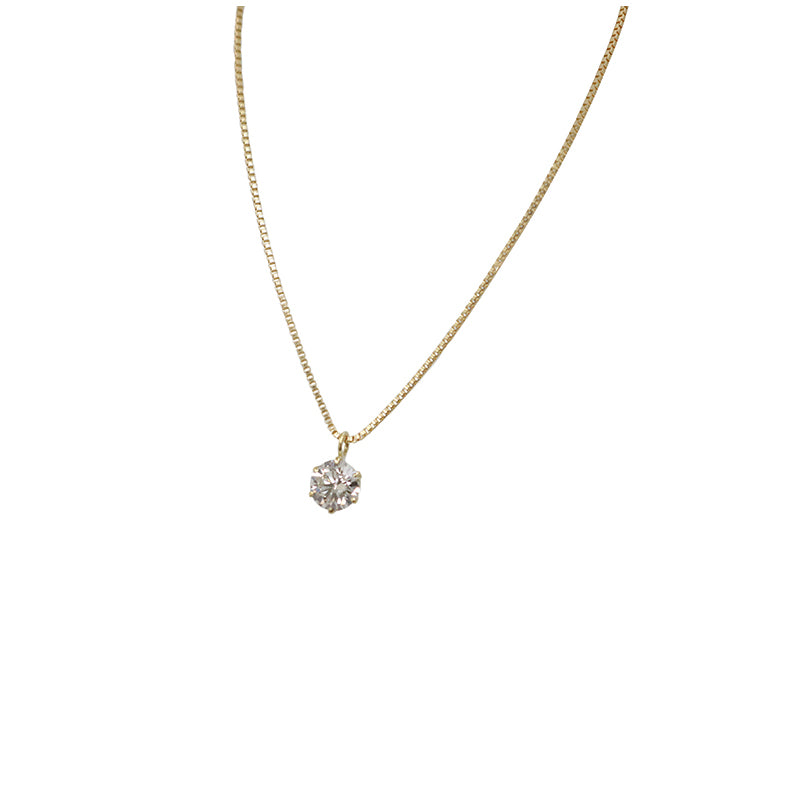 K18YG/D0.20ct　一粒　ダイヤモンドペンダント【新品】